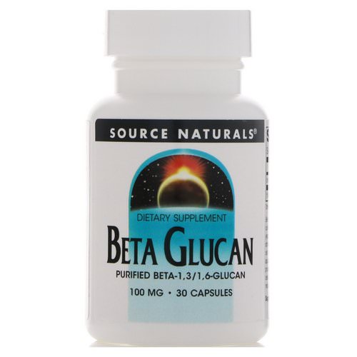 Source Naturals, Beta Glucan, 100 mg, 30 Capsules فوائد