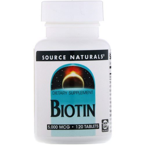 Source Naturals, Biotin, 5,000 mcg, 120 Tablets فوائد