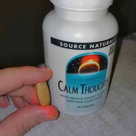 Source Naturals, Calm Thoughts, 90 Tablets:فيتامين ب, الفيتامينات