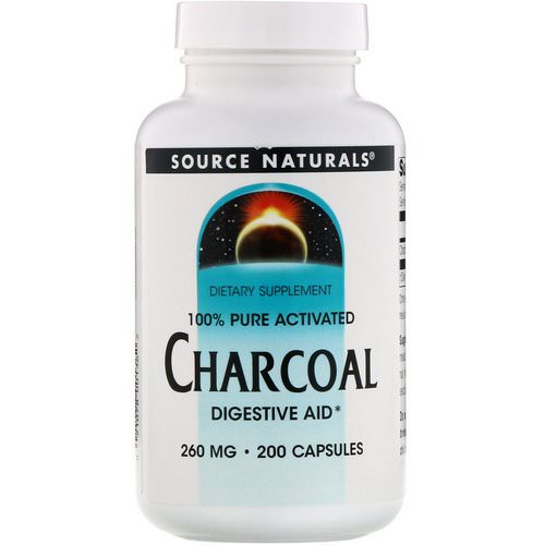 Source Naturals, Charcoal, 260 mg, 200 Capsules فوائد