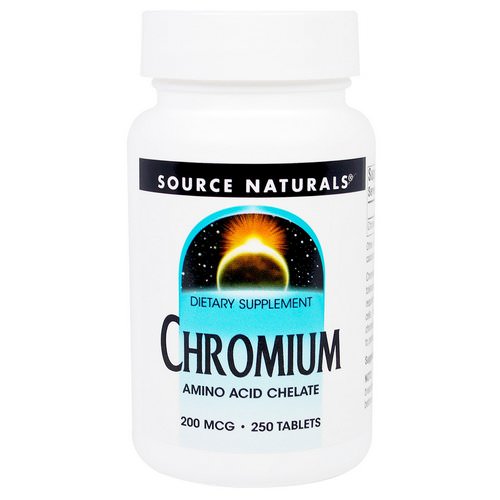 Source Naturals, Chromium, 200 mcg, 250 Tablets فوائد