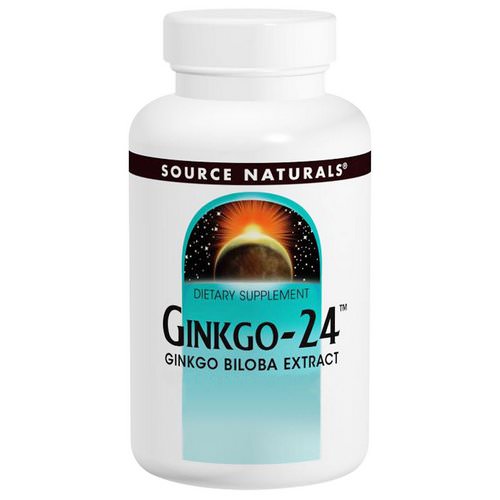 Source Naturals, Ginkgo-24, 40 mg, 120 Tablets فوائد
