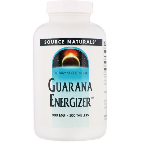 Source Naturals, Guarana Energizer, 900 mg, 200 Tablets فوائد