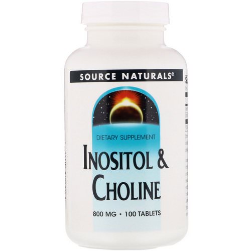 Source Naturals, Inositol & Choline, 800 mg, 100 Tablets فوائد