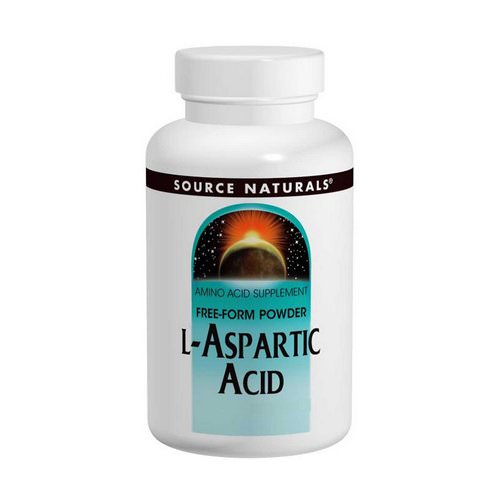 Source Naturals, L-Aspartic Acid, Free-Form Powder, 3.53 oz (100 g) فوائد