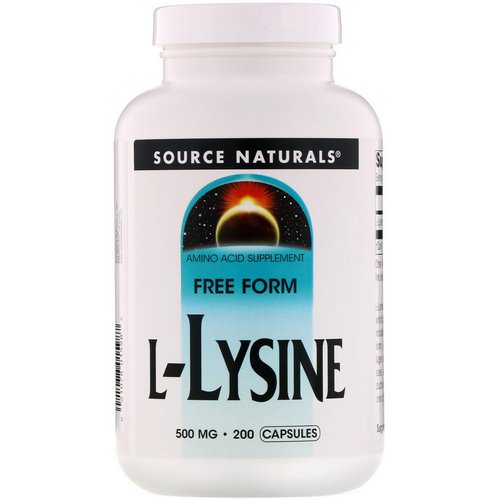 Source Naturals, L-Lysine, 500 mg, 200 Capsules فوائد
