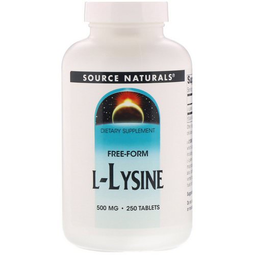 Source Naturals, L-Lysine, 500 mg, 250 Tablets فوائد