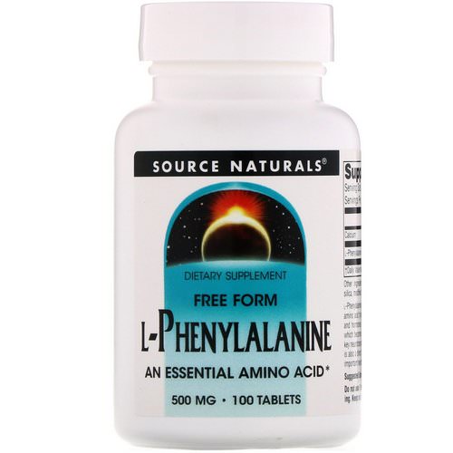 Source Naturals, L-Phenylalanine, 500 mg, 100 Tablets فوائد