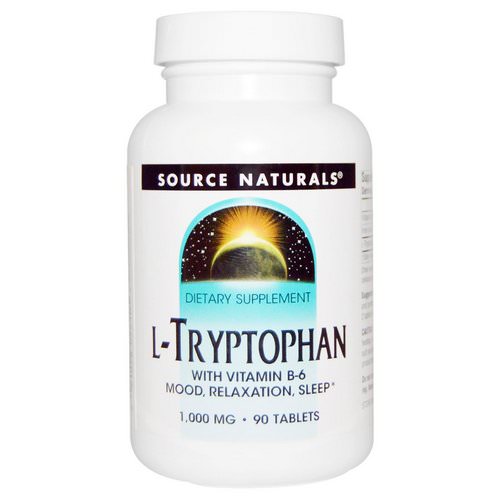 Source Naturals, L-Tryptophan, 1,000 mg, 90 Tablets فوائد