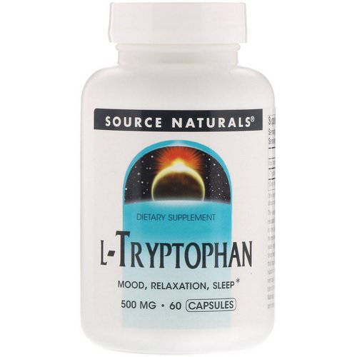 Source Naturals, L-Tryptophan, 500 mg, 60 Capsules فوائد