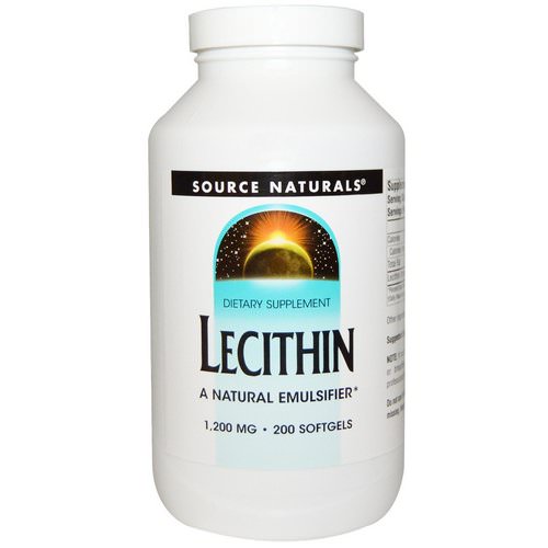 Source Naturals, Lecithin, 1,200 mg, 200 Softgels فوائد
