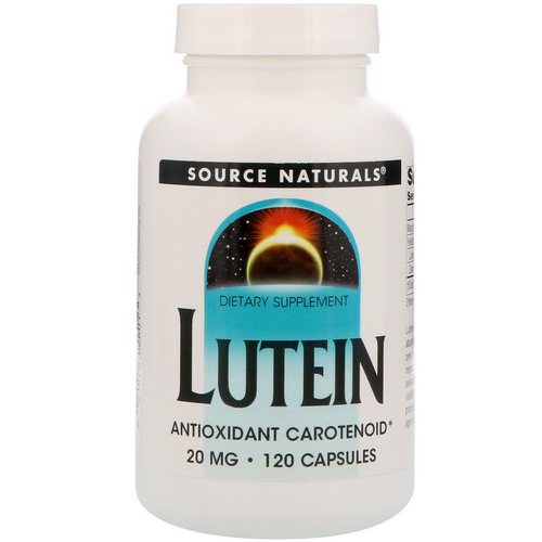 Source Naturals, Lutein, 20 mg, 120 Capsules فوائد