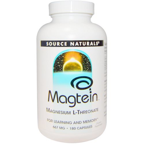 Source Naturals, Magtein, Magnesium L-Threonate, 667 mg, 180 Capsules فوائد