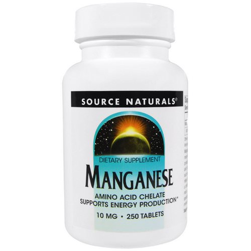 Source Naturals, Manganese, 10 mg, 250 Tablets فوائد