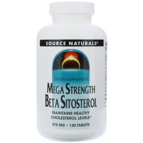 Source Naturals, Mega Strength Beta Sitosterol, 375 mg, 120 Tablets فوائد