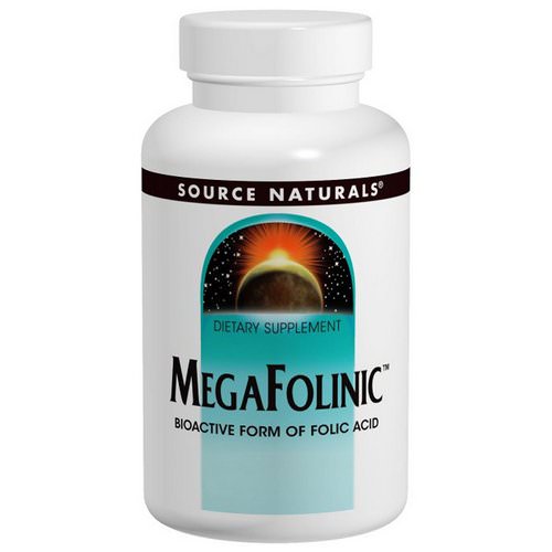 Source Naturals, MegaFolinic, 800 mcg, 120 Tablets فوائد