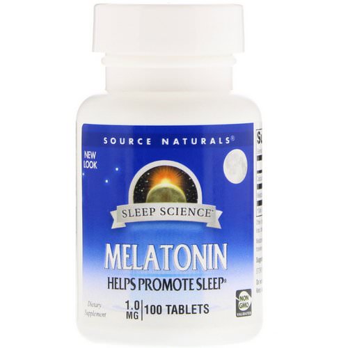 Source Naturals, Melatonin, 1 mg, 100 Tablets فوائد