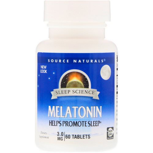 Source Naturals, Melatonin, 3 mg, 60 Tablets فوائد