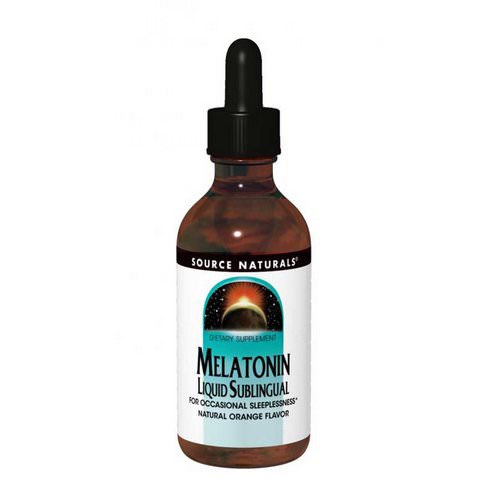 Source Naturals, Melatonin Liquid Sublingual, Natural Orange Flavor, 4 fl oz (118.28 ml) فوائد