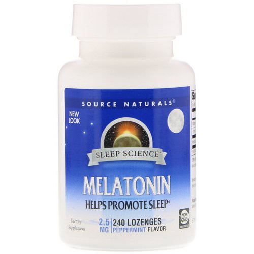 Source Naturals, Melatonin, Peppermint, 2.5 mg, 240 Lozenges فوائد