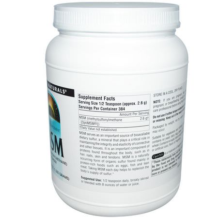 Source Naturals, MSM Powder, 2.2 lbs (1000 g):MSM, مفصل