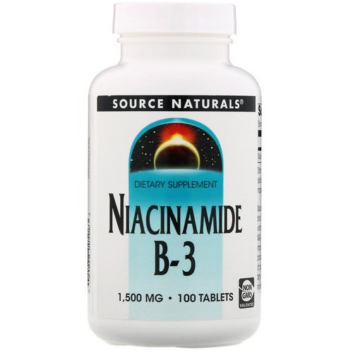 Source Naturals, Niacinamide, B-3, 1,500 mg, 100 Tablets فوائد