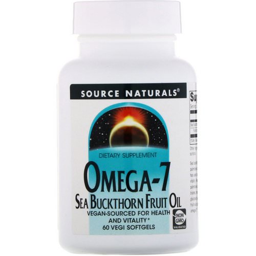 Source Naturals, Omega-7, Seabuckthorn Fruit Oil, 60 Vegi Softgels فوائد