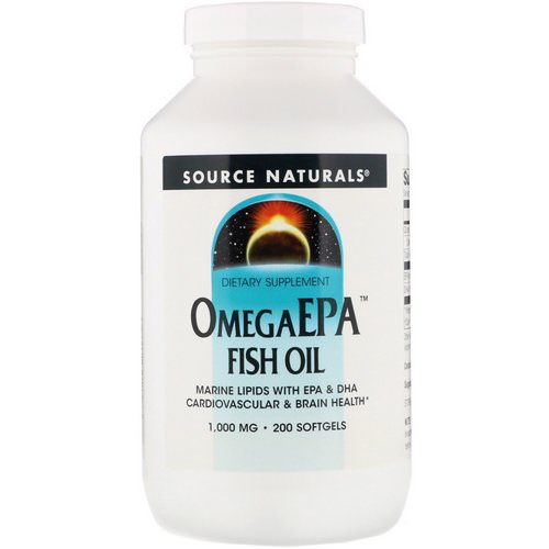 Source Naturals, OmegaEPA Fish Oil, 1,000 mg, 200 Softgels فوائد