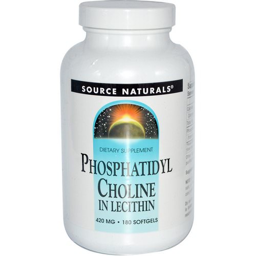 Source Naturals, Phosphatidyl Choline, in Lecithin, 420 mg, 180 Softgels فوائد
