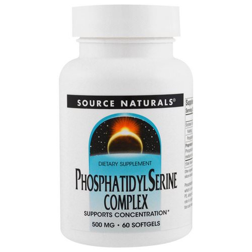 Source Naturals, Phosphatidyl Serine Complex, 500 mg, 60 Softgels فوائد
