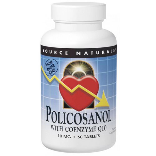 Source Naturals, Policosanol with Coenzyme Q10, 10 mg, 60 Tablets فوائد