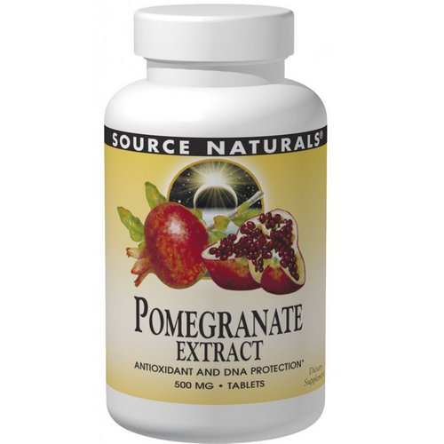 Source Naturals, Pomegranate Extract, 500 mg, 60 Tablets فوائد