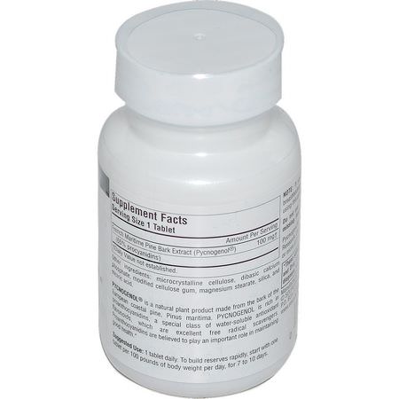 Source Naturals, Pycnogenol, 100 mg, 60 Tablets:Pycnogenol, Pine Bark Extract
