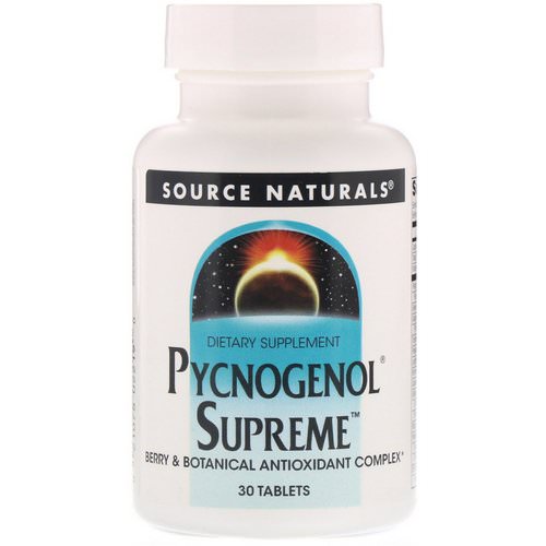 Source Naturals, Pycnogenol Supreme, 30 Tablets فوائد