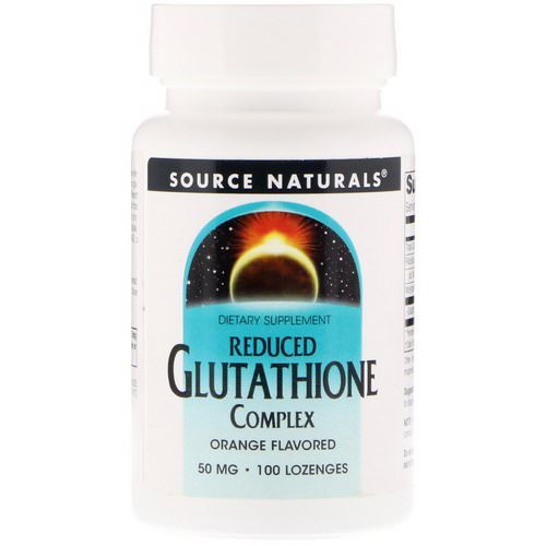 Source Naturals, Reduced Glutathione Complex, Orange Flavored, 50 mg, 100 Lozenges فوائد