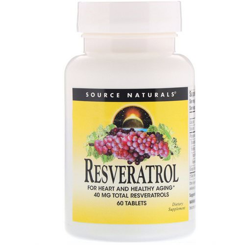 Source Naturals, Resveratrol, 60 Tablets فوائد