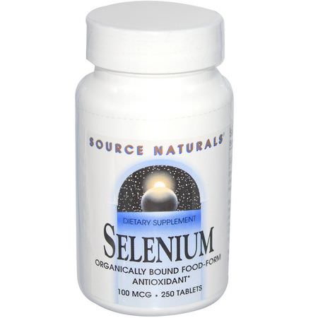 Source Naturals, Selenium, 100 mcg, 250 Tablets:السيليني,م ,المعادن