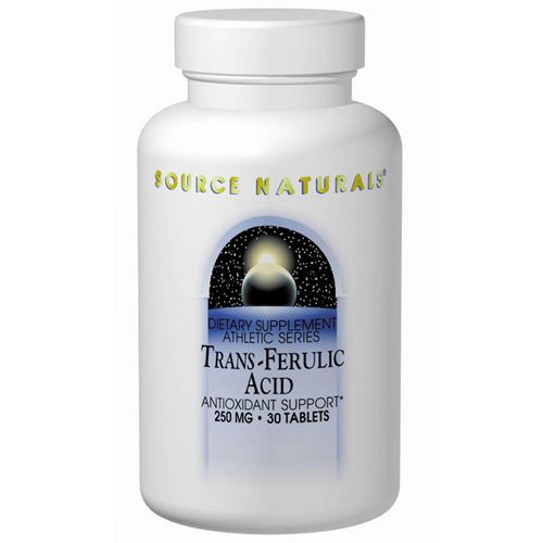 Source Naturals, Trans-Ferulic Acid, 250 mg, 30 Tablets فوائد