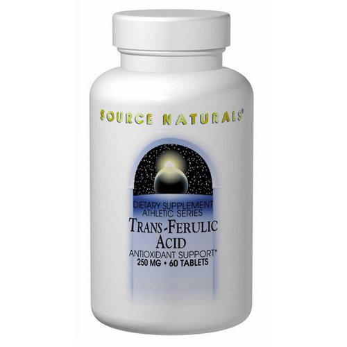 Source Naturals, Trans-Ferulic Acid, 250 mg, 60 Tablets فوائد