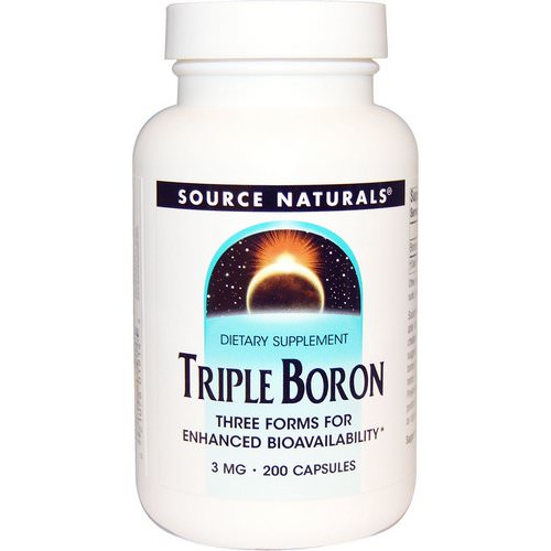 Source Naturals, Triple Boron, 3 mg, 200 Capsules فوائد