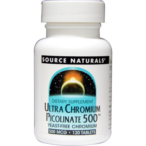 Source Naturals, Ultra Chromium Picolinate 500, 500 mcg, 120 Tablets فوائد