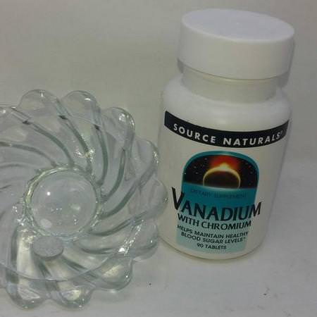 Source Naturals, Vanadium with Chromium, 90 Tablets:متعدد المعادن, المعادن