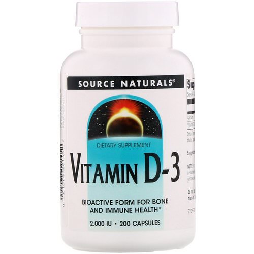 Source Naturals, Vitamin D-3, 2,000 IU, 200 Capsules فوائد