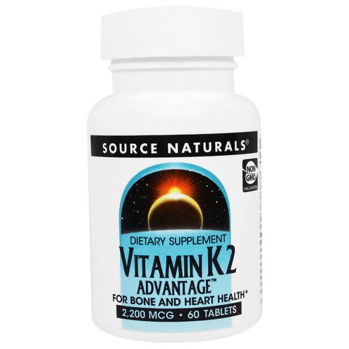 Source Naturals, Vitamin K2 Advantage, 2,200 mcg, 60 Tablets فوائد
