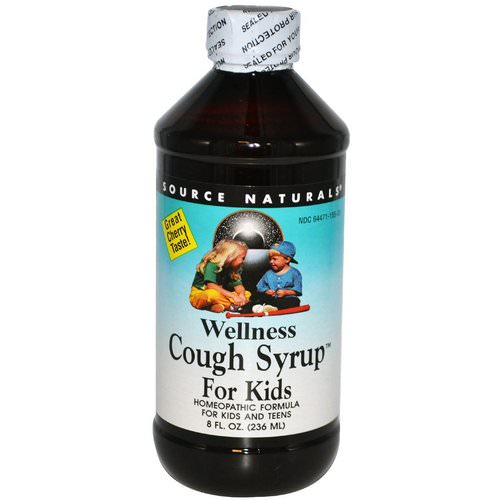 Source Naturals, Wellness Cough Syrup For Kids, Great Cherry Taste, 8 fl oz (236 ml) فوائد