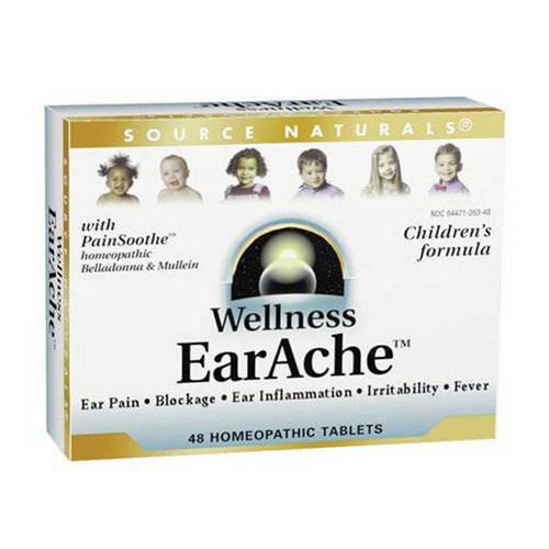 Source Naturals, Wellness, EarAche, 48 Homeopathic Tablets فوائد