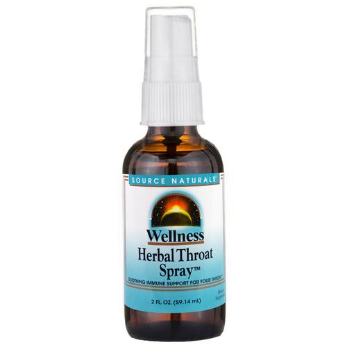 Source Naturals, Wellness, Herbal Throat Spray, 2 fl oz (59.14 ml) فوائد