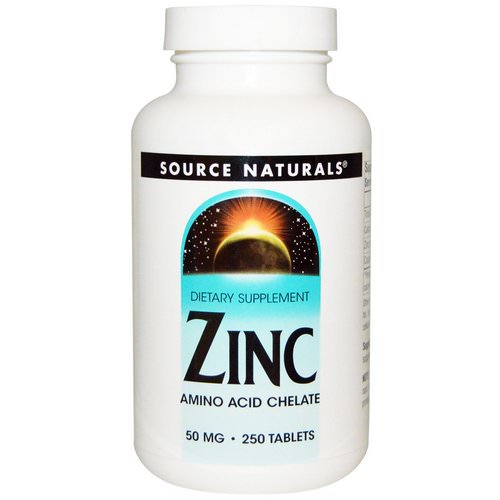 Source Naturals, Zinc, 50 mg, 250 Tablets فوائد