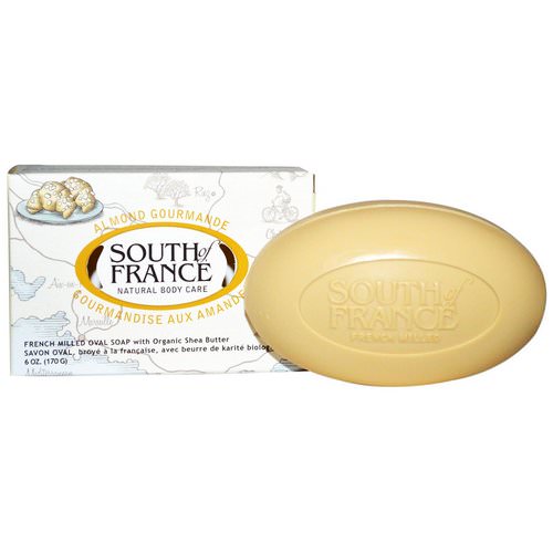 South of France, Almond Gourmande, French Milled Oval Soap with Organic Shea Butter, 6 oz (170 g) فوائد