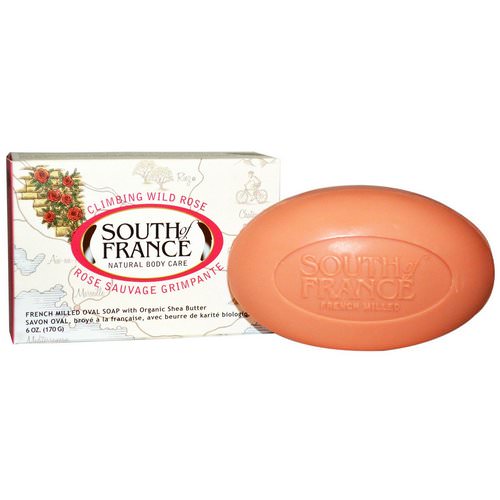South of France, Climbing Wild Rose, French Milled Oval Soap with Organic Shea Butter, 6 oz (170 g) فوائد